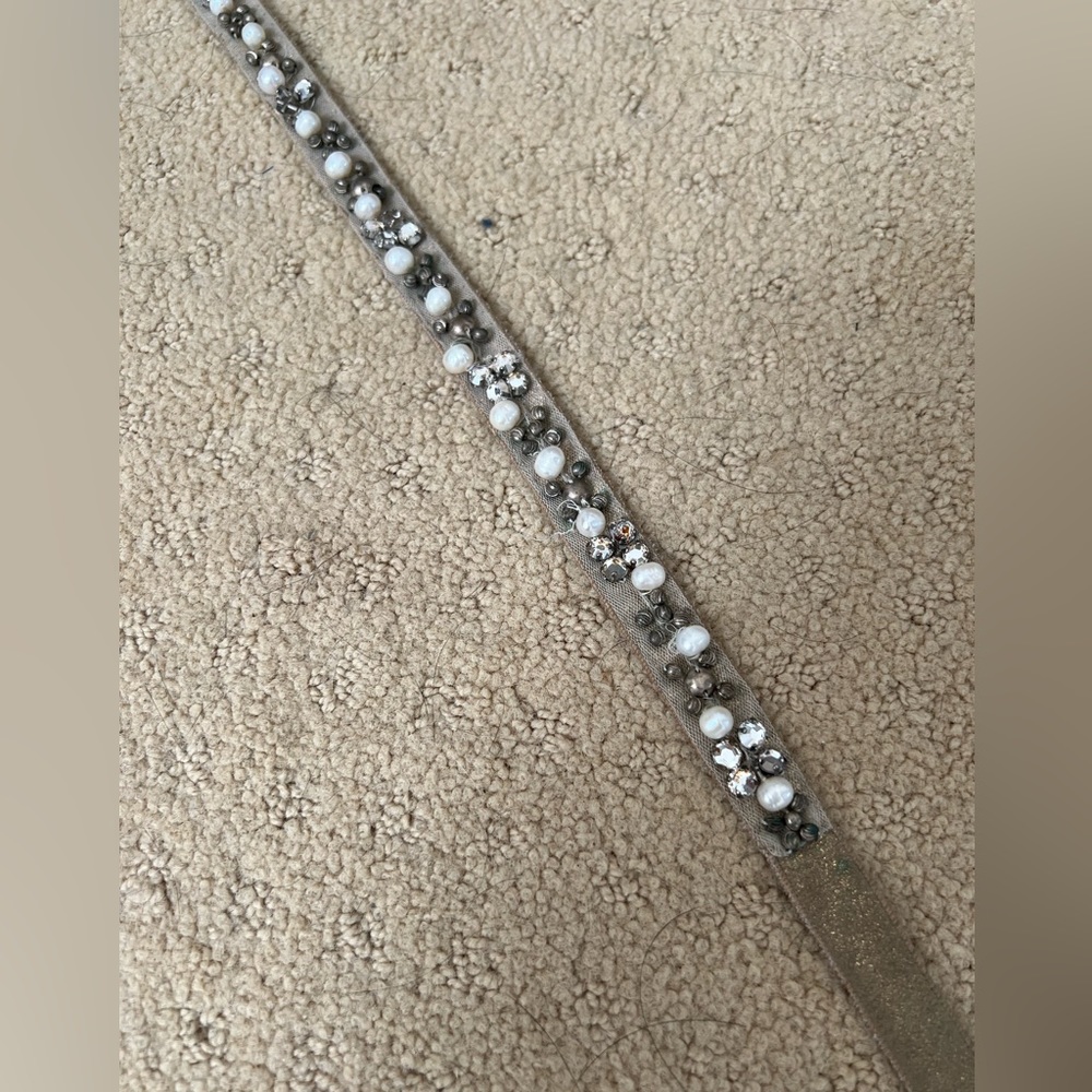 J.Mendel Beaded Suede Tie Belt